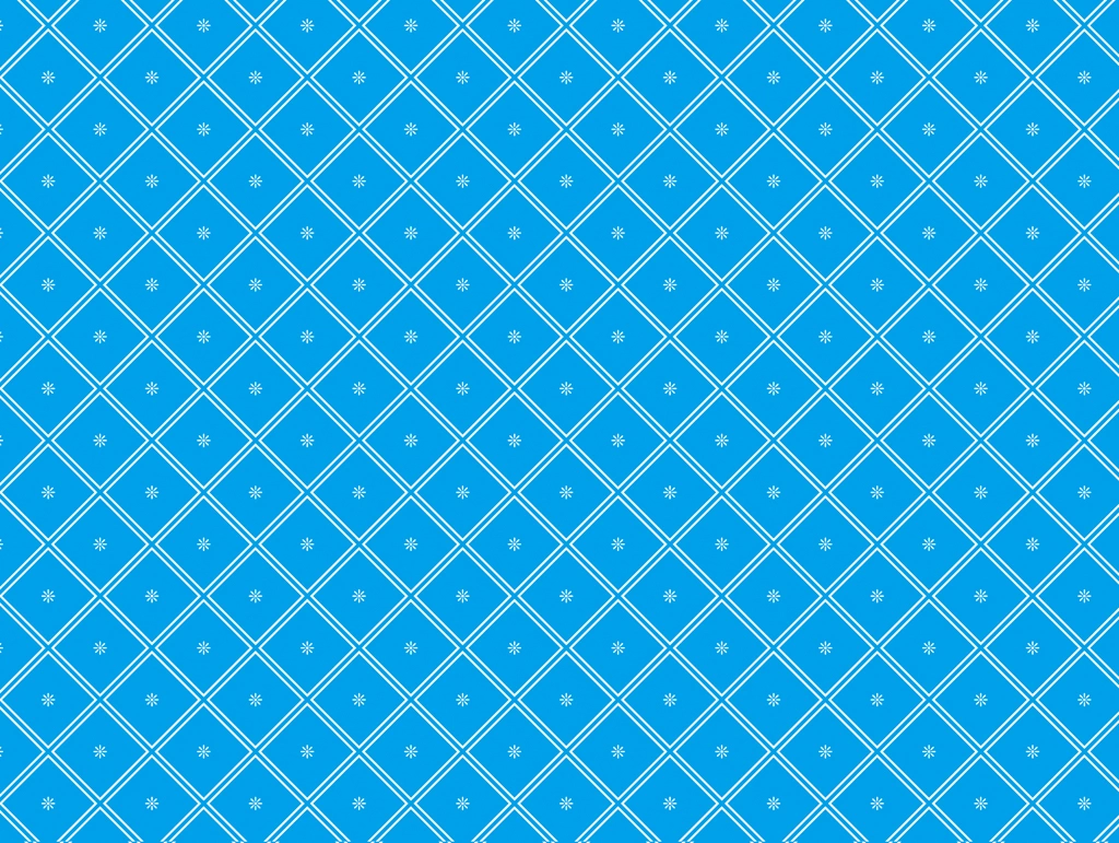 6種類の米の字組み文様の背景イラストとベクター | 水色