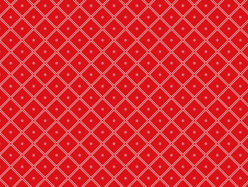6種類の米の字組み文様の背景イラストとベクター | 赤色