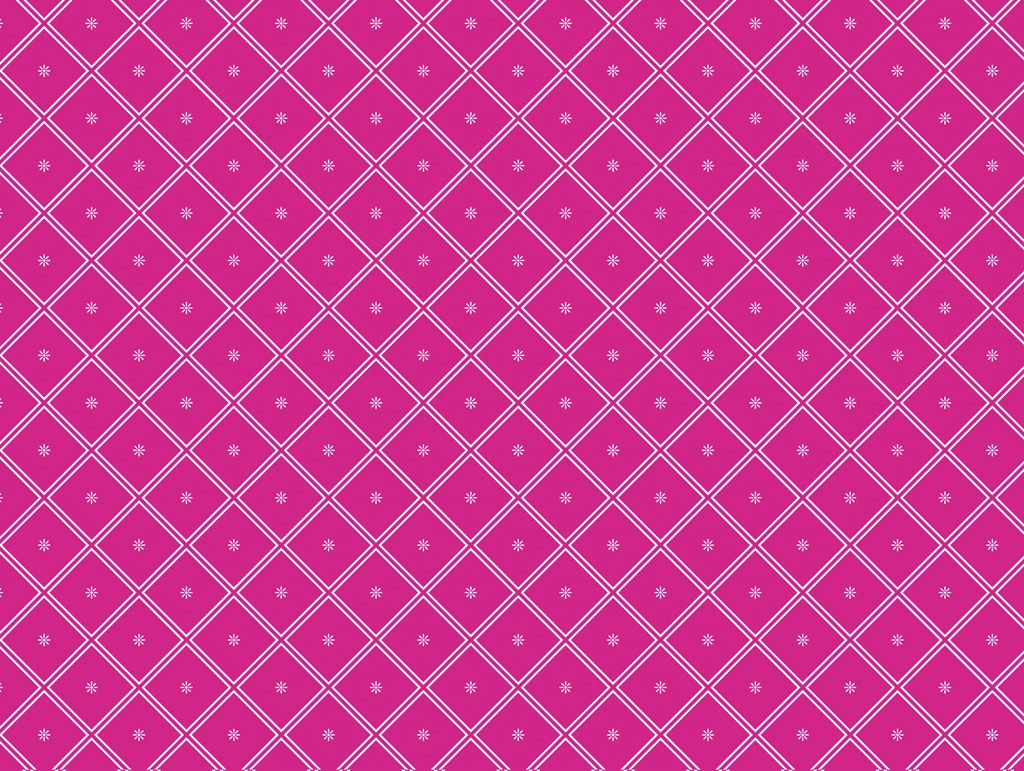 6種類の米の字組み文様の背景イラストとベクター | ピンク色