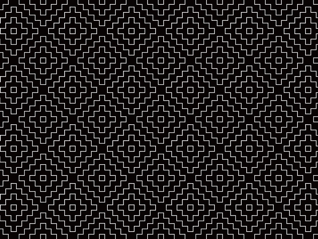 6種類の柿の花文様の背景イラストとベクター | 黒色