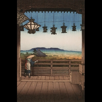 「旅みやげ 第二集 奈良二月堂」 川瀬巴水 （1921年）
