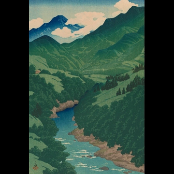「旅みやげ 第二集 甲州梁川」 川瀬巴水 （1921年）