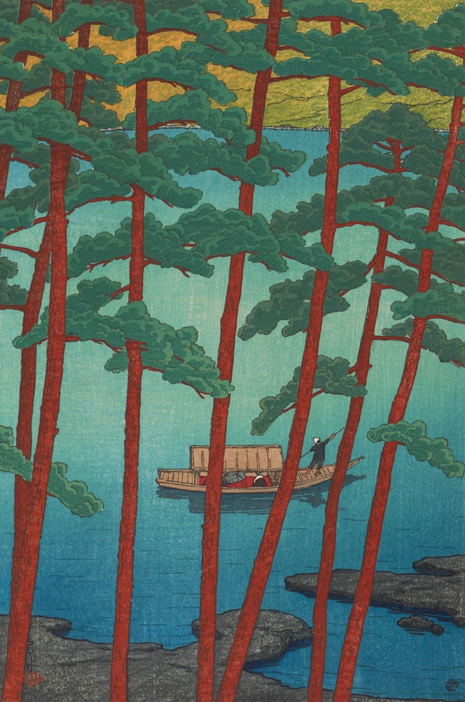 「旅みやげ 第二集 冬の嵐峡」 川瀬巴水 （1921年） | 1