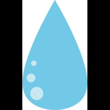 6種類の水滴のイラストとベクター