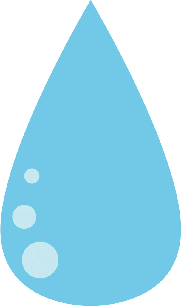 6種類の水滴のイラストとベクター | シンプル