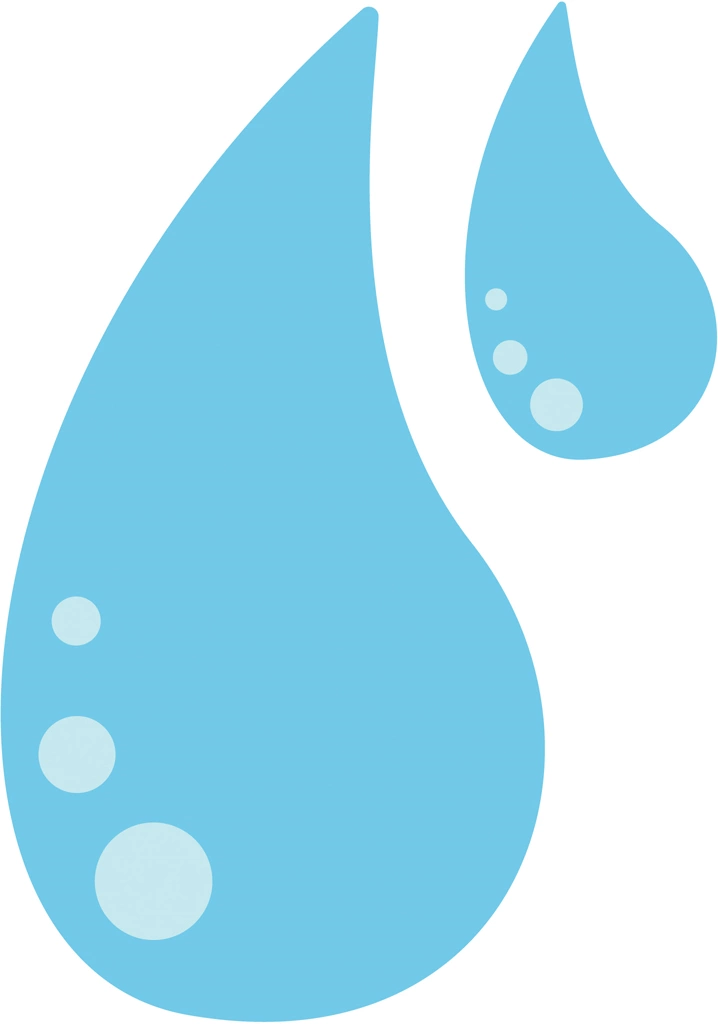 6種類の水滴のイラストとベクター | 2滴