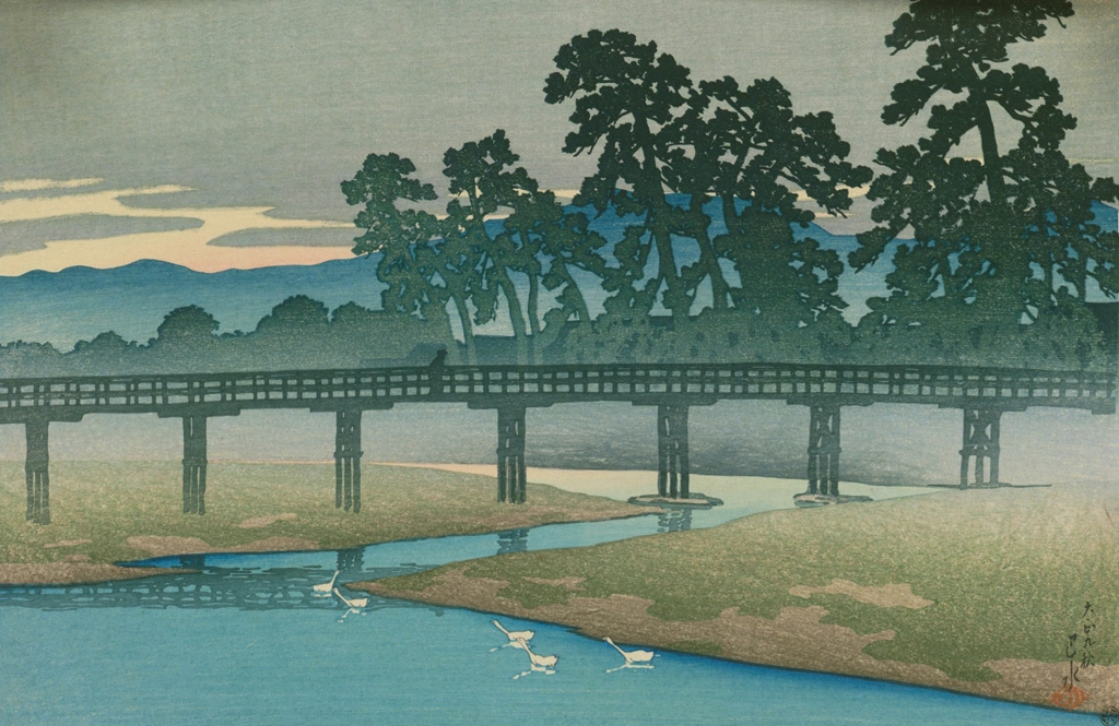 「旅みやげ 第一集 金沢浅野川」 川瀬巴水 （1920年） | 旅みやげ 第1集より