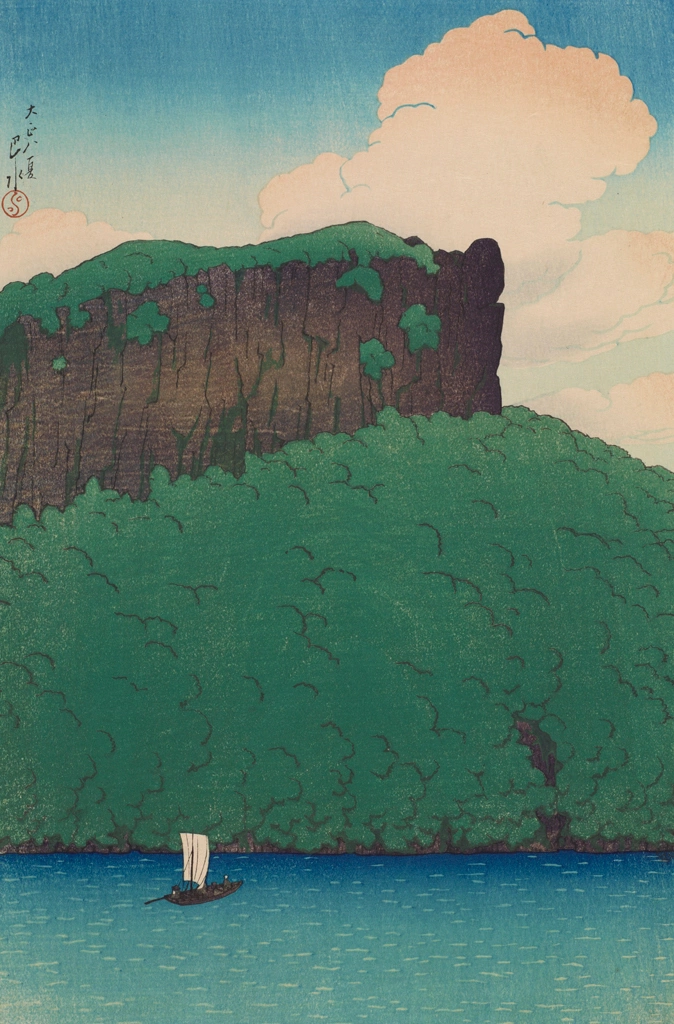 「旅みやげ 第一集 十和田湖千丈幕」 川瀬巴水 （1919年） | 2