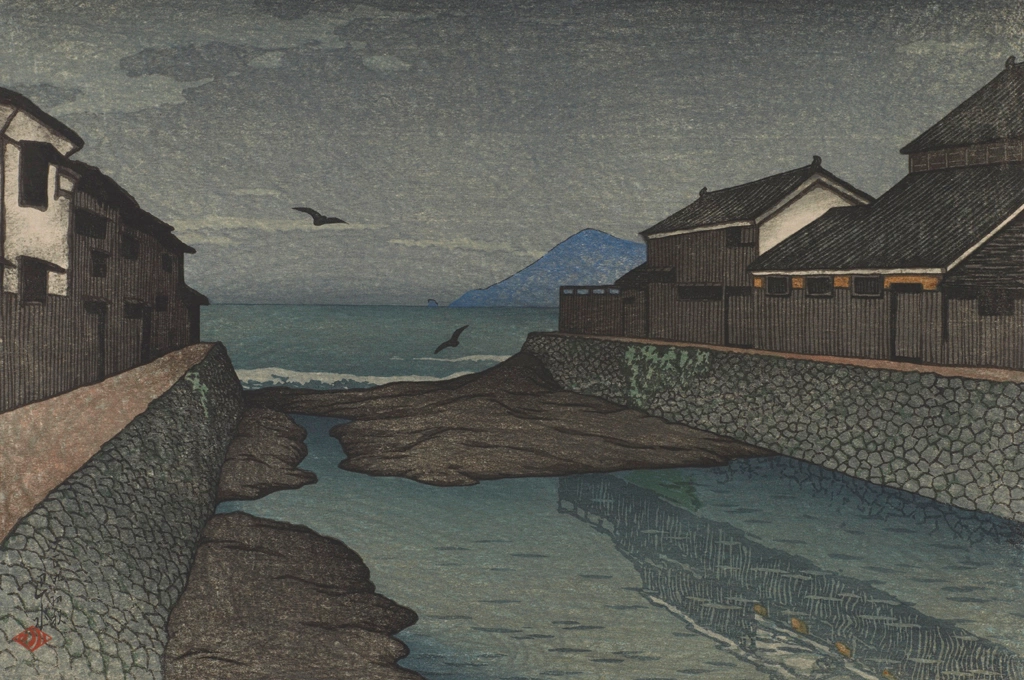 「旅みやげ 第一集 小浜掘川」 川瀬巴水 （1920年） | 1