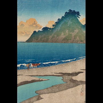 「旅みやげ 第一集 房州岩井の浜」 川瀬巴水 （1920年）