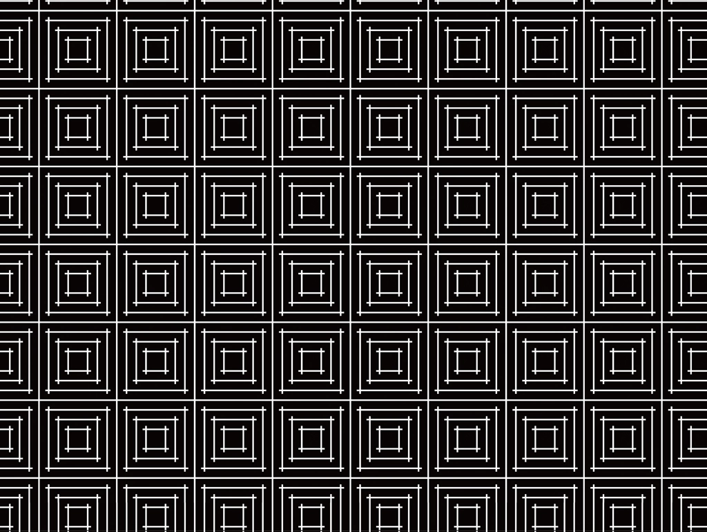 6種類の枡刺し文様の背景イラストとベクター | 黒色