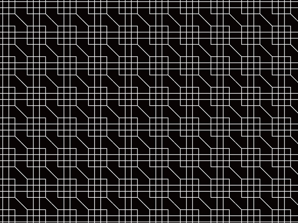 6種類の格子つなぎ柄模様の背景イラストとベクター | 黒色