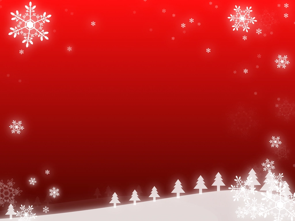 6種類の雪の結晶と雪原の背景イラストとベクター | 赤色