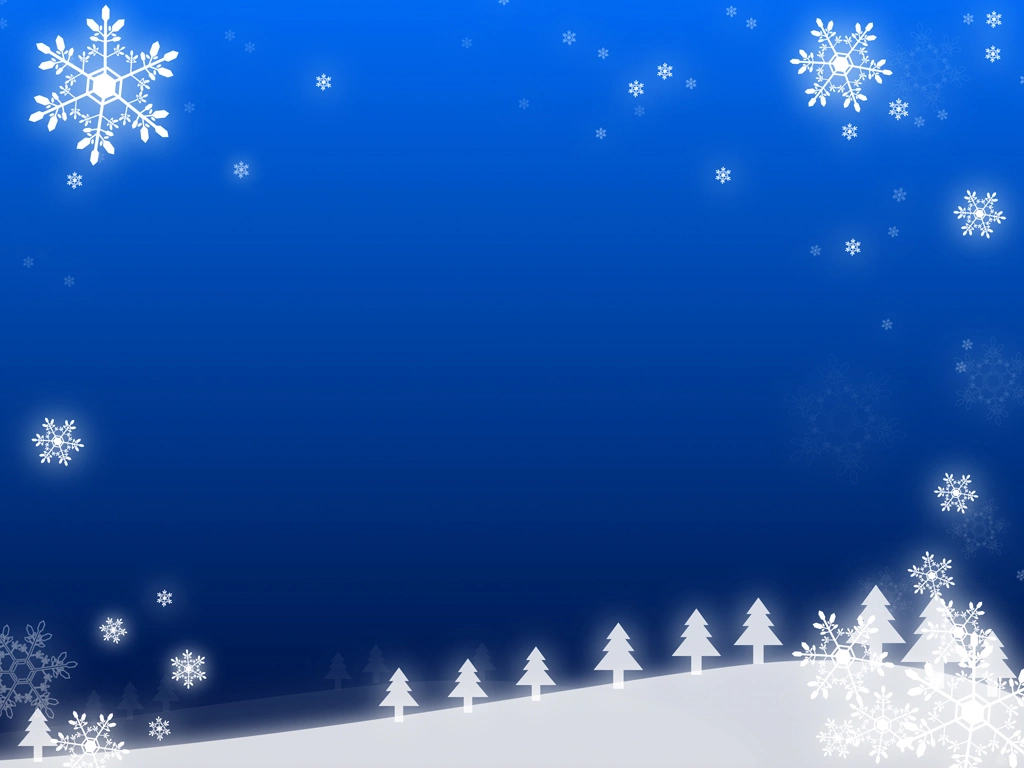 6種類の雪の結晶と雪原の背景イラストとベクター | 青色