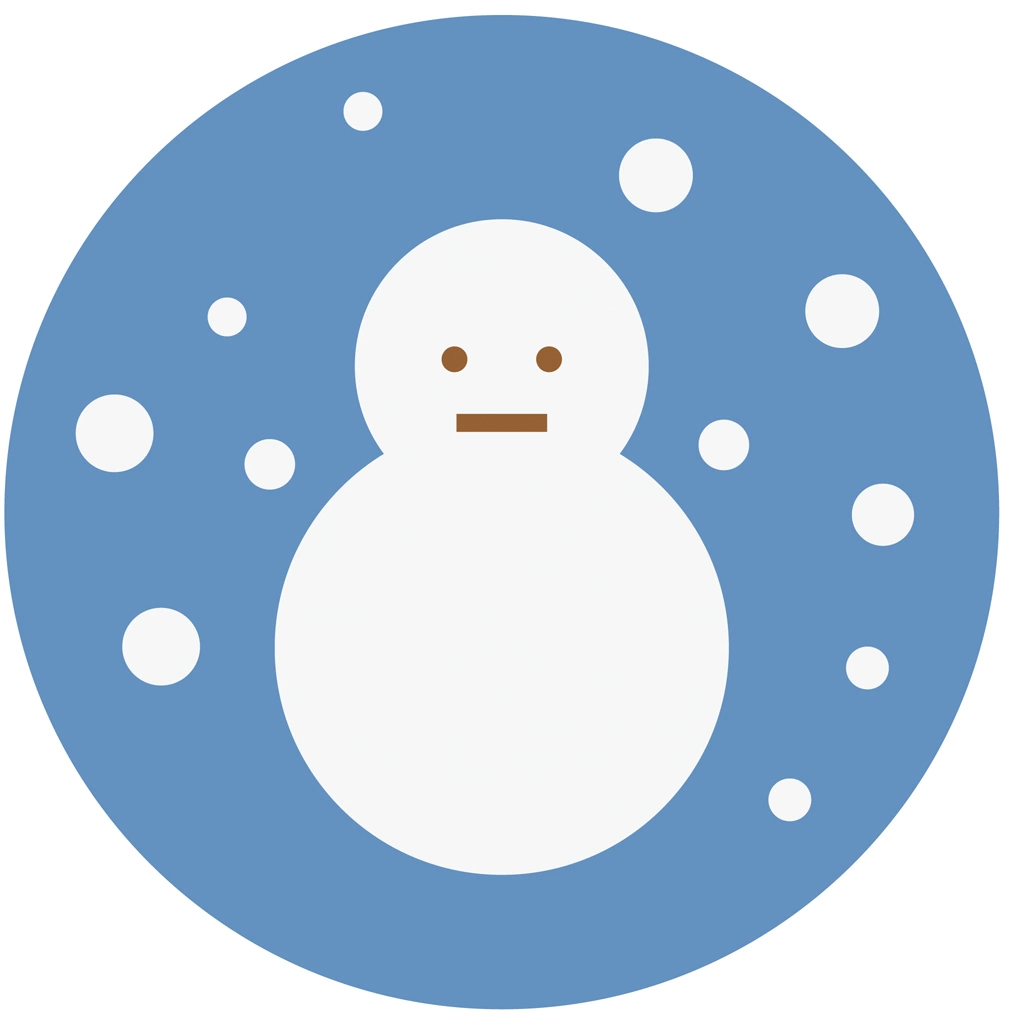 Set of 3 Snow Icon Illustrations and Vectors | Rain Circular Icon