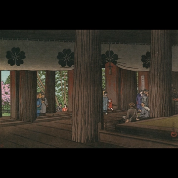 「吉野蔵王堂」 川瀬巴水 （1950年）
