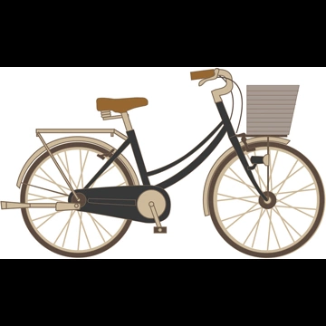 6種類のカゴ付きの自転車イラストとベクター
