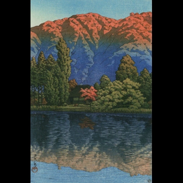 「裏磐梯青沼の朝」 川瀬巴水 （1949年）