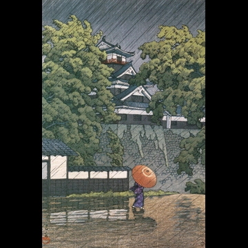 「熊本城宇土櫓」 川瀬巴水 （1948年）