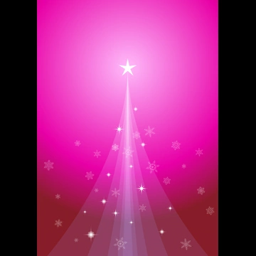 6種類のクリスマスツリーと雪片の縦型背景のイラストとベクター