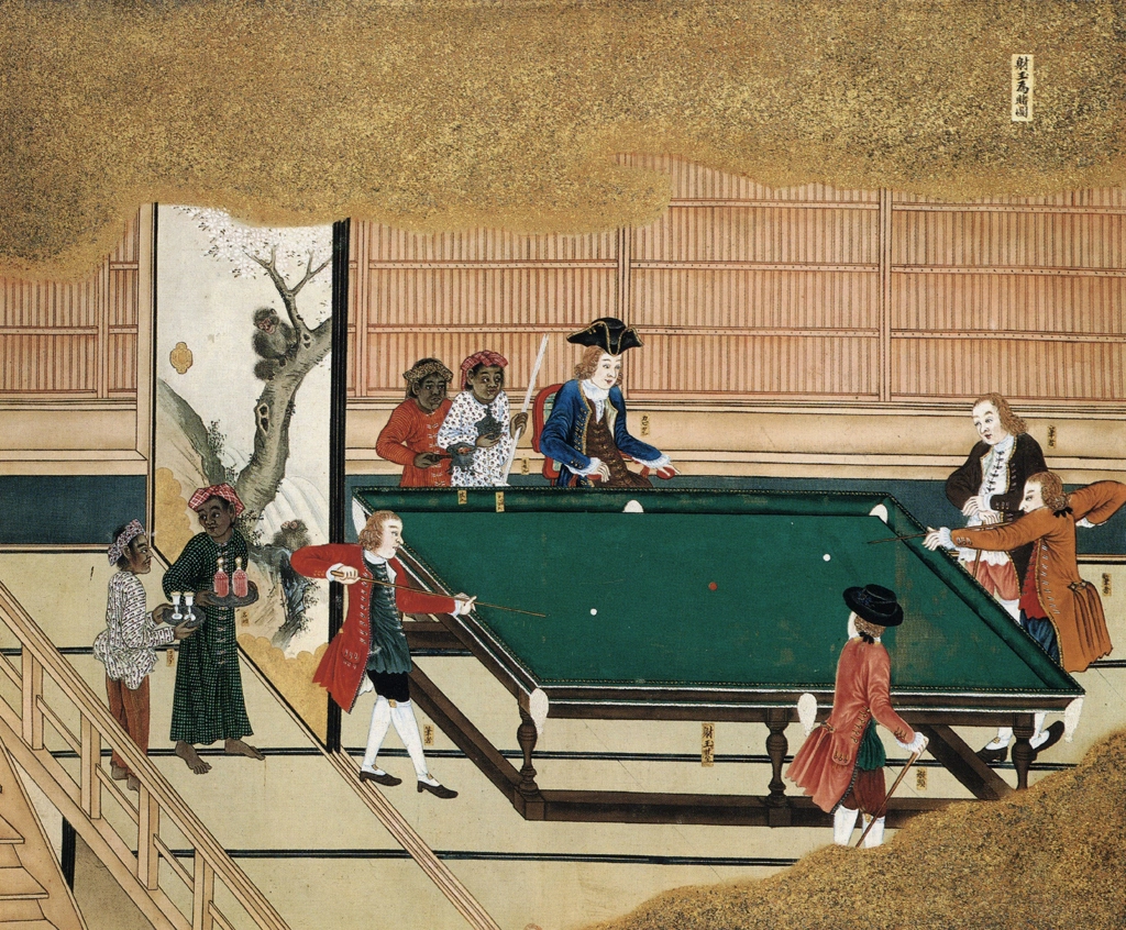 「蛮館図 射玉為賭図」 無款 （1797年頃） | 秘蔵浮世絵大観 8 パリ国立図書館より