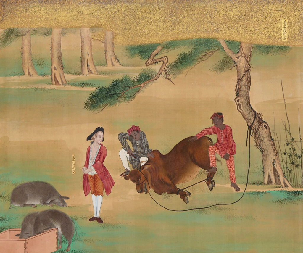 「蛮館図 畜豚殺牛図」 無款 （1797年頃） | 1