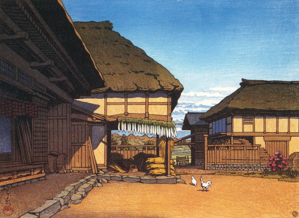 「農家の秋（宮城県愛子）」 川瀬巴水 （1946年） | 生誕130年 川瀬巴水展 郷愁の日本風景より