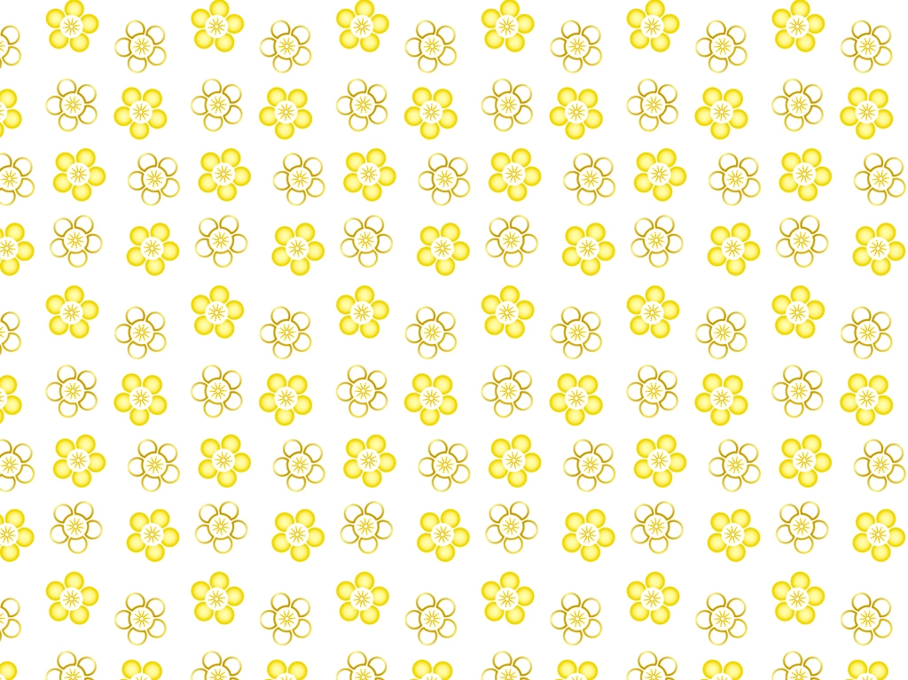 小花文様の背景イラストとベクター | 黄色と白色