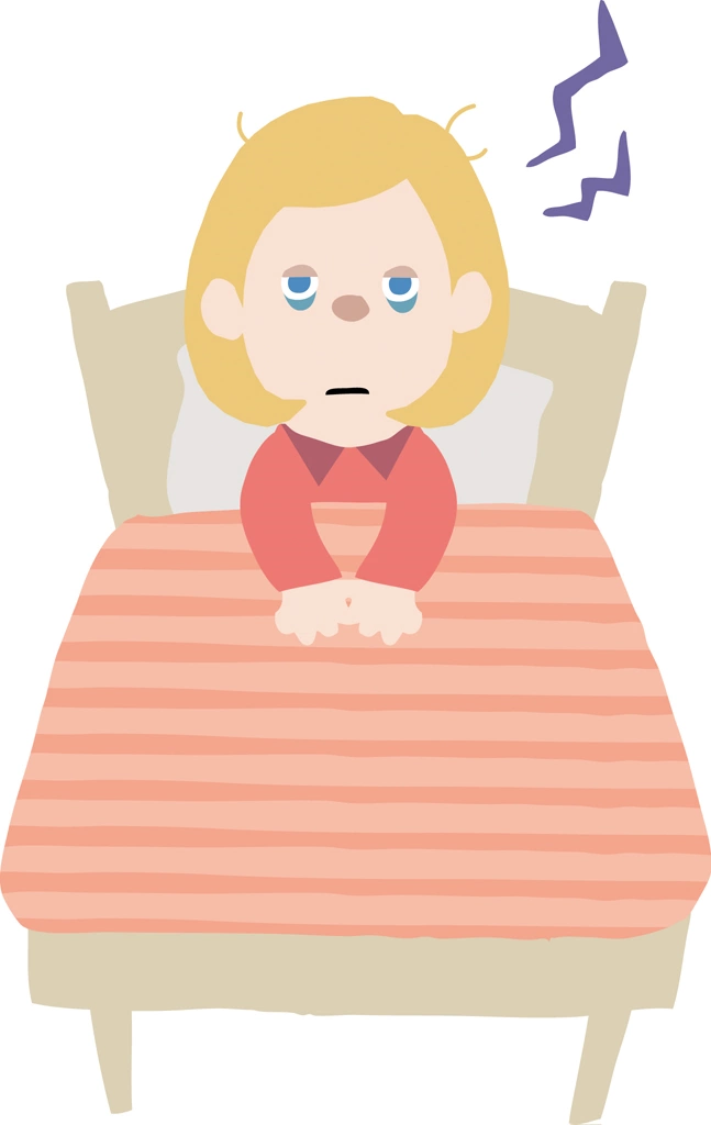 3種類の睡眠不足のお母さんの人物イラストとベクター | 白人