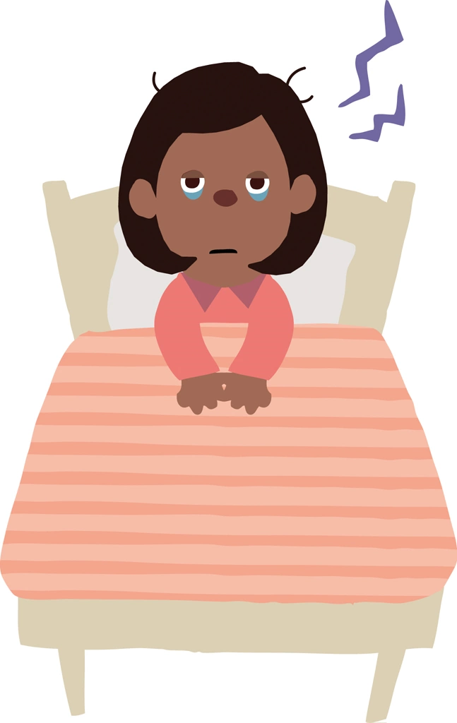 3種類の睡眠不足のお母さんの人物イラストとベクター | 黒人