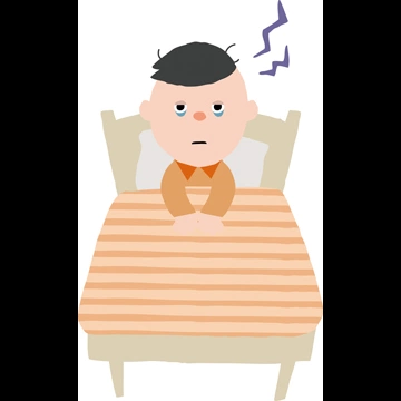 3種類の睡眠不足の男の子の人物イラストとベクター