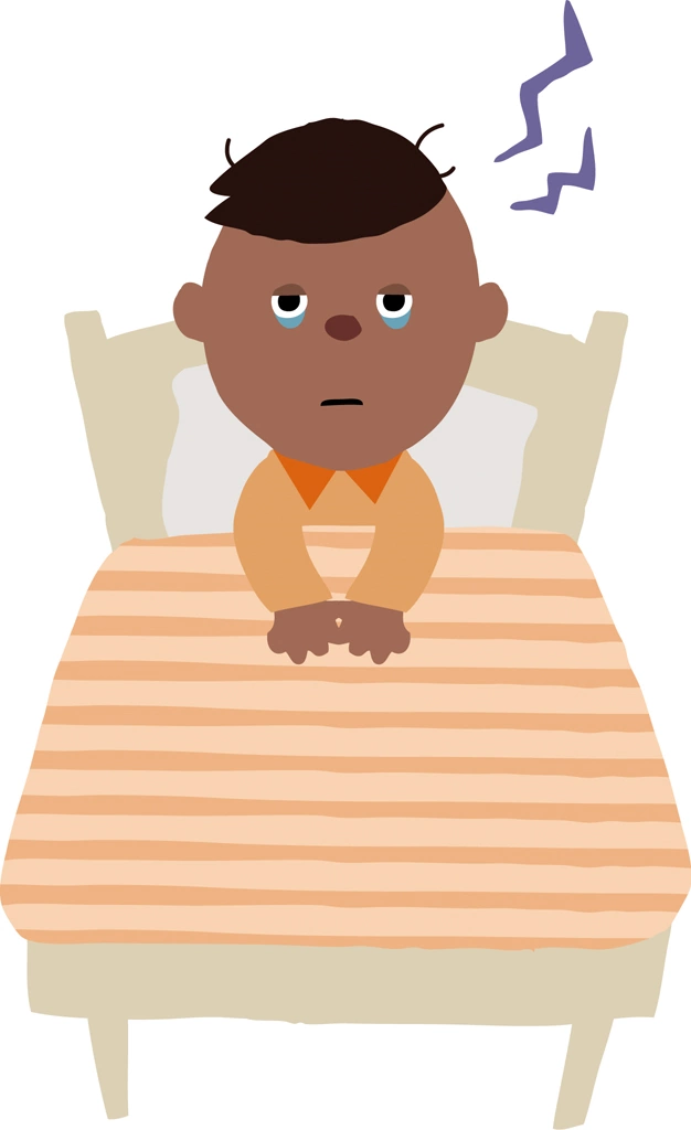 Set of 3 Sleep Deprived Little Boy Illustrations and Vectors | Black People
