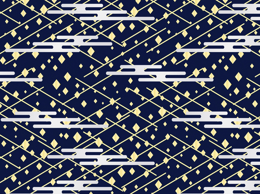 Set of 5 Rhombus and Cloud Pattern Background Illustrations and Vectors | Navy