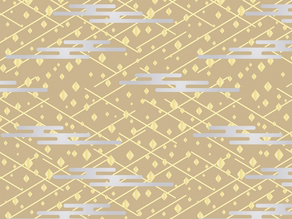 Set of 5 Rhombus and Cloud Pattern Background Illustrations and Vectors | Tan