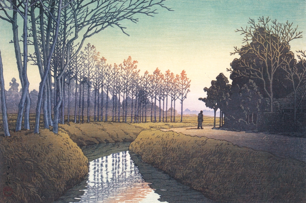 「埼玉田宮村」 川瀬巴水 （1941年） | 生誕130年 川瀬巴水展 郷愁の日本風景より