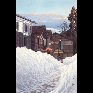 「越後小千谷」 川瀬巴水 （1941年）