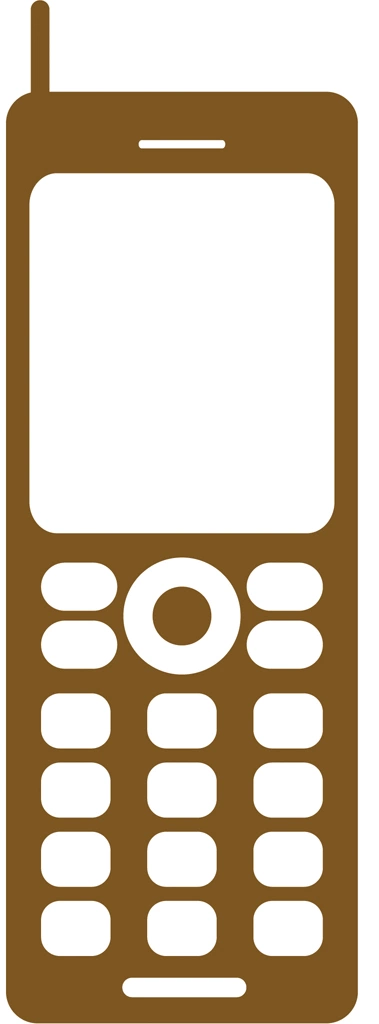 Set of 3 Feature Phone Icon Illustrations and Vectors | Monochromatic Feature Phone Icon