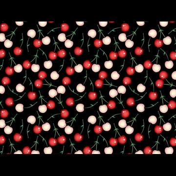 5種類のさくらんぼのパターン背景イラストとベクター