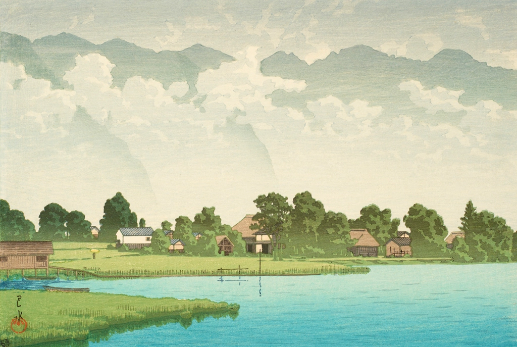 「信州木崎湖」 川瀬巴水 （1941年） | 2