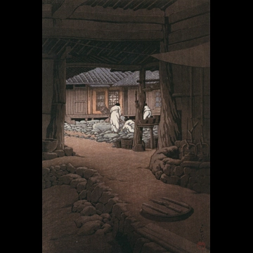 「続朝鮮風景 朝鮮智異山泉隠寺」 川瀬巴水 （1940年）