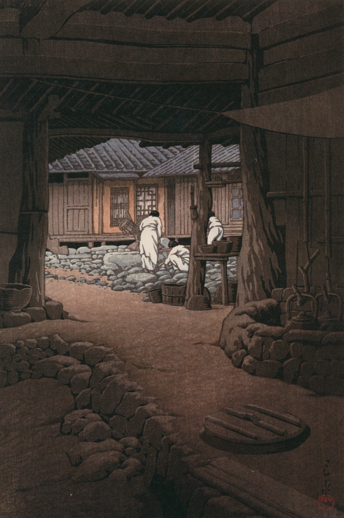「続朝鮮風景 朝鮮智異山泉隠寺」 川瀬巴水 （1940年） | 川瀬巴水作品集より