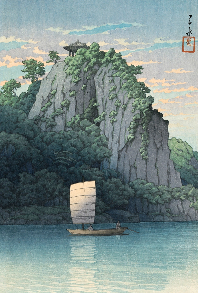 「朝鮮八景 扶余落花巖」 川瀬巴水 （1939年） | 2