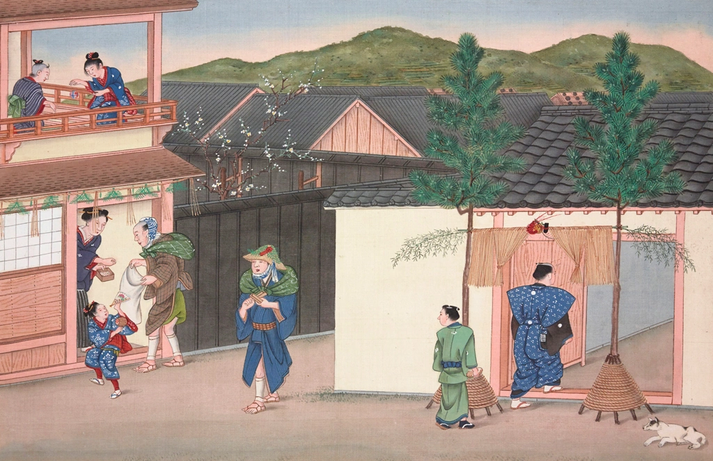 「年中行事 正月門付」 川原慶賀工房 （1809-1829年頃） | 1