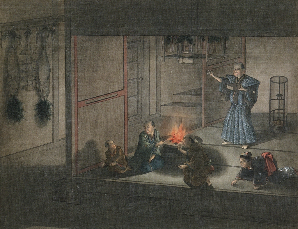 「節分」 川原慶賀工房 （1809-1829年頃） | 秘蔵浮世絵大観 8 パリ国立図書館より