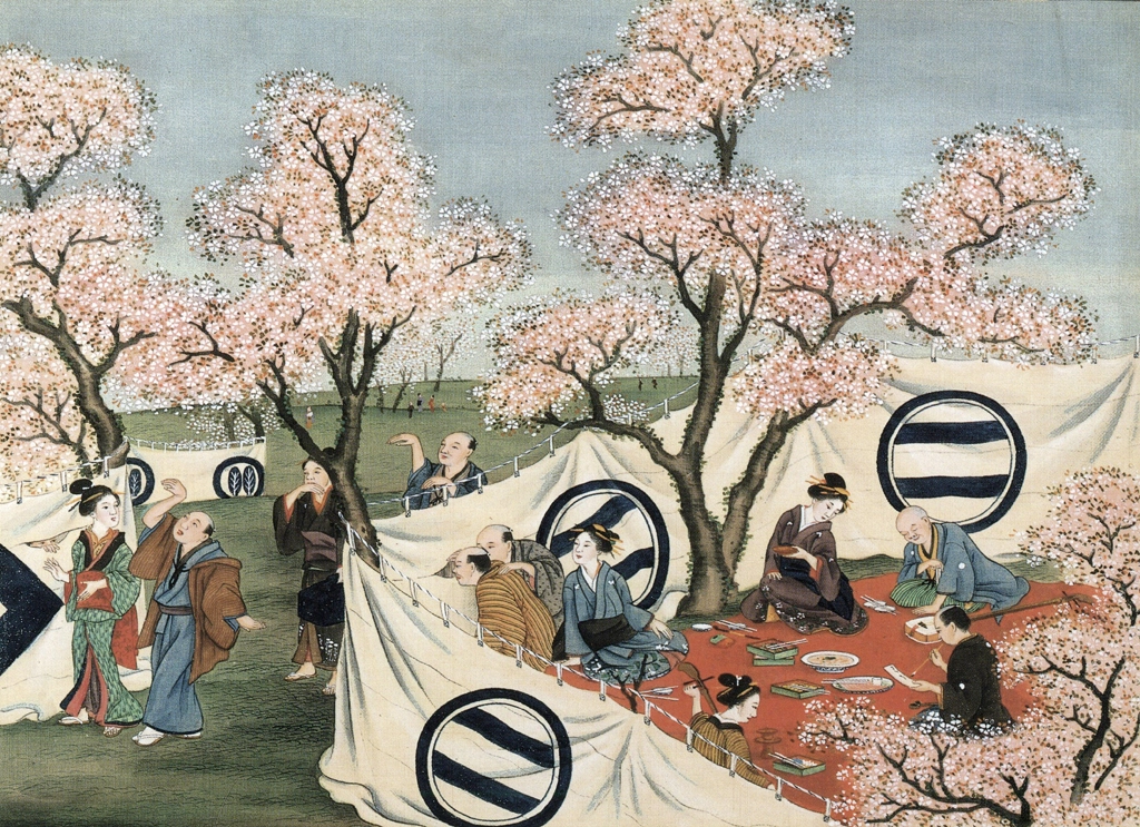「花見」 川原慶賀工房 （1809-1829年頃） | 秘蔵浮世絵大観 8 パリ国立図書館より