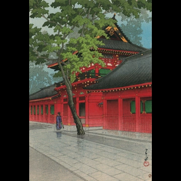 「山王の雨後」 川瀬巴水 （1938年）