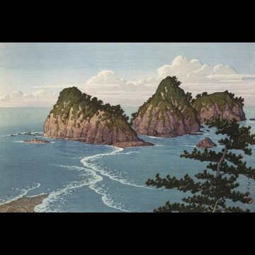 「伊豆堂ヶ島」 川瀬巴水 （1937年）