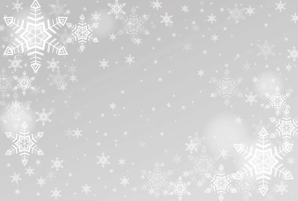 6種類の雪の結晶の背景イラストとベクター | 灰色