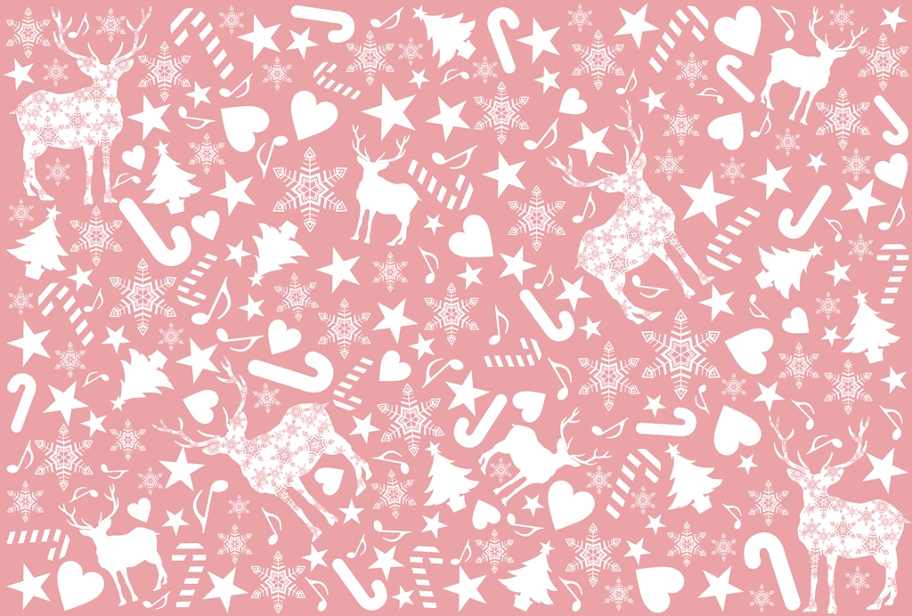 Set of 6 Christmas Pattern Background Illustrations and Vectors | Pink