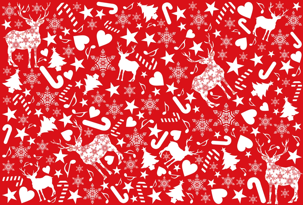 Set of 6 Christmas Pattern Background Illustrations and Vectors | Red
